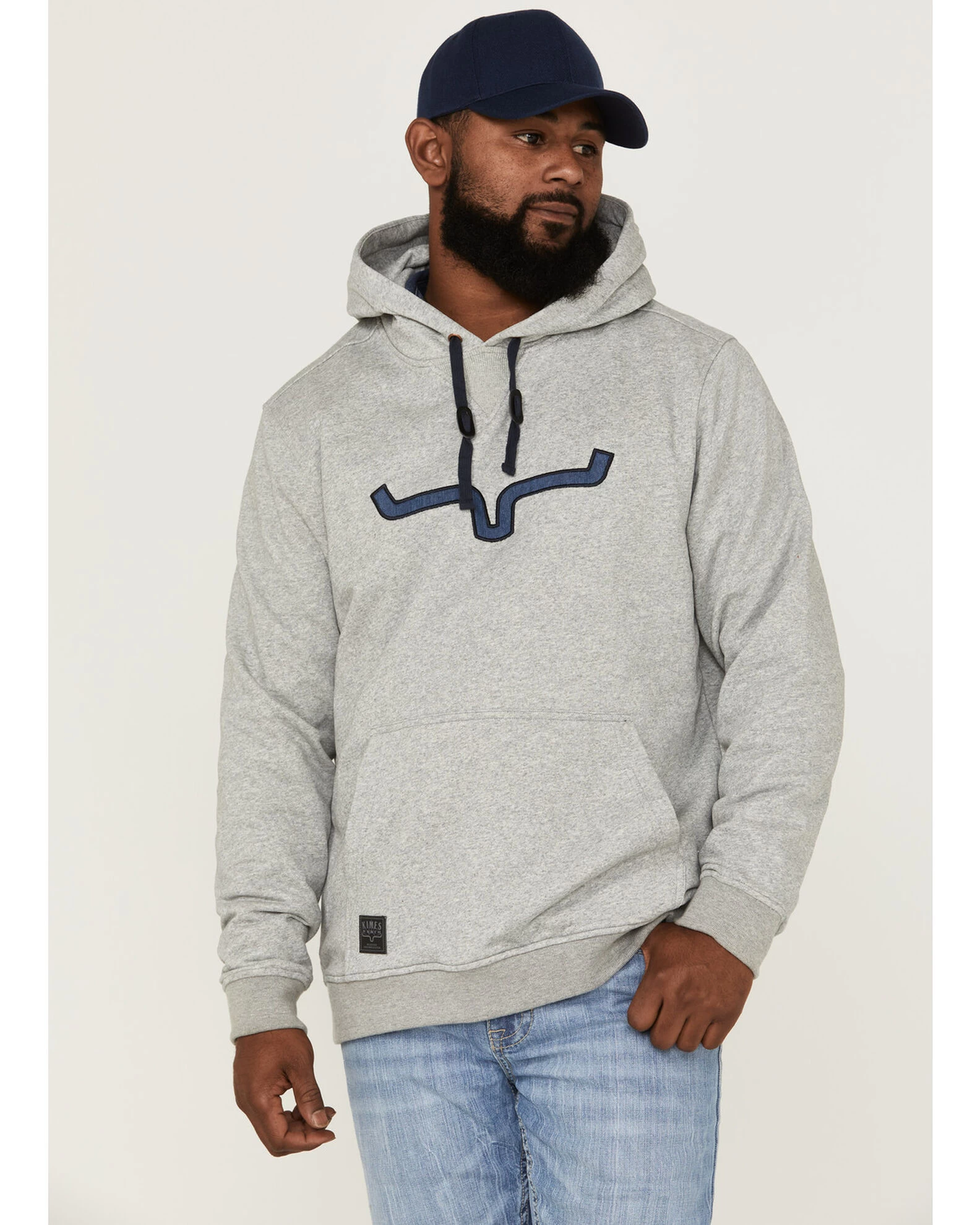 Kimes Ranch Men's TTL Heather Gray Logo Embroidered Hooded Sweatshirt 4 Kimes Ranch Men's TTL Heather Gray Logo Embroidered Hooded Sweatshirt - Image 4