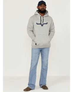 Kimes Ranch Men's TTL Heather Gray Logo Embroidered Hooded Sweatshirt