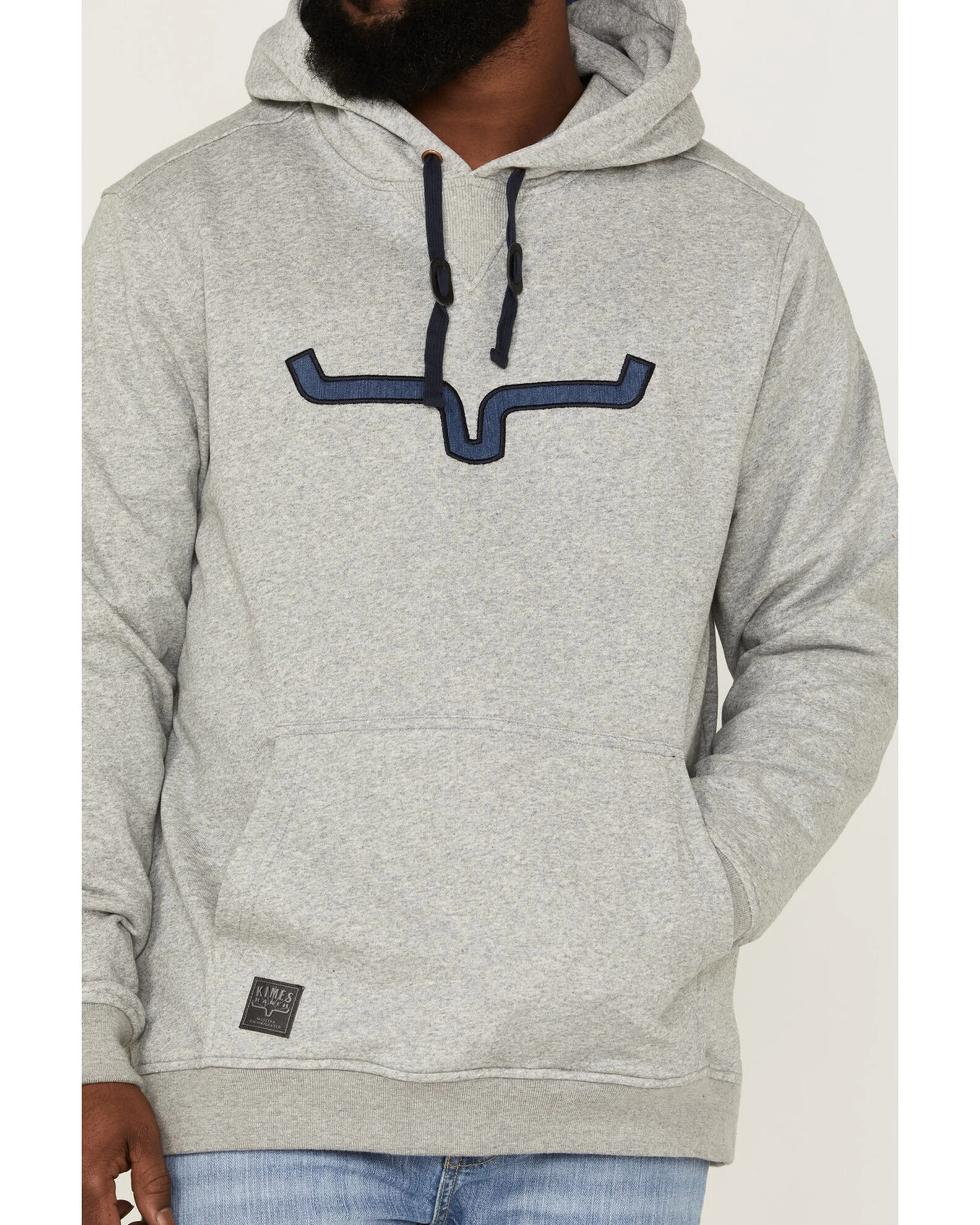 Kimes Ranch Men's TTL Heather Gray Logo Embroidered Hooded Sweatshirt 3 Kimes Ranch Men's TTL Heather Gray Logo Embroidered Hooded Sweatshirt - Image 3