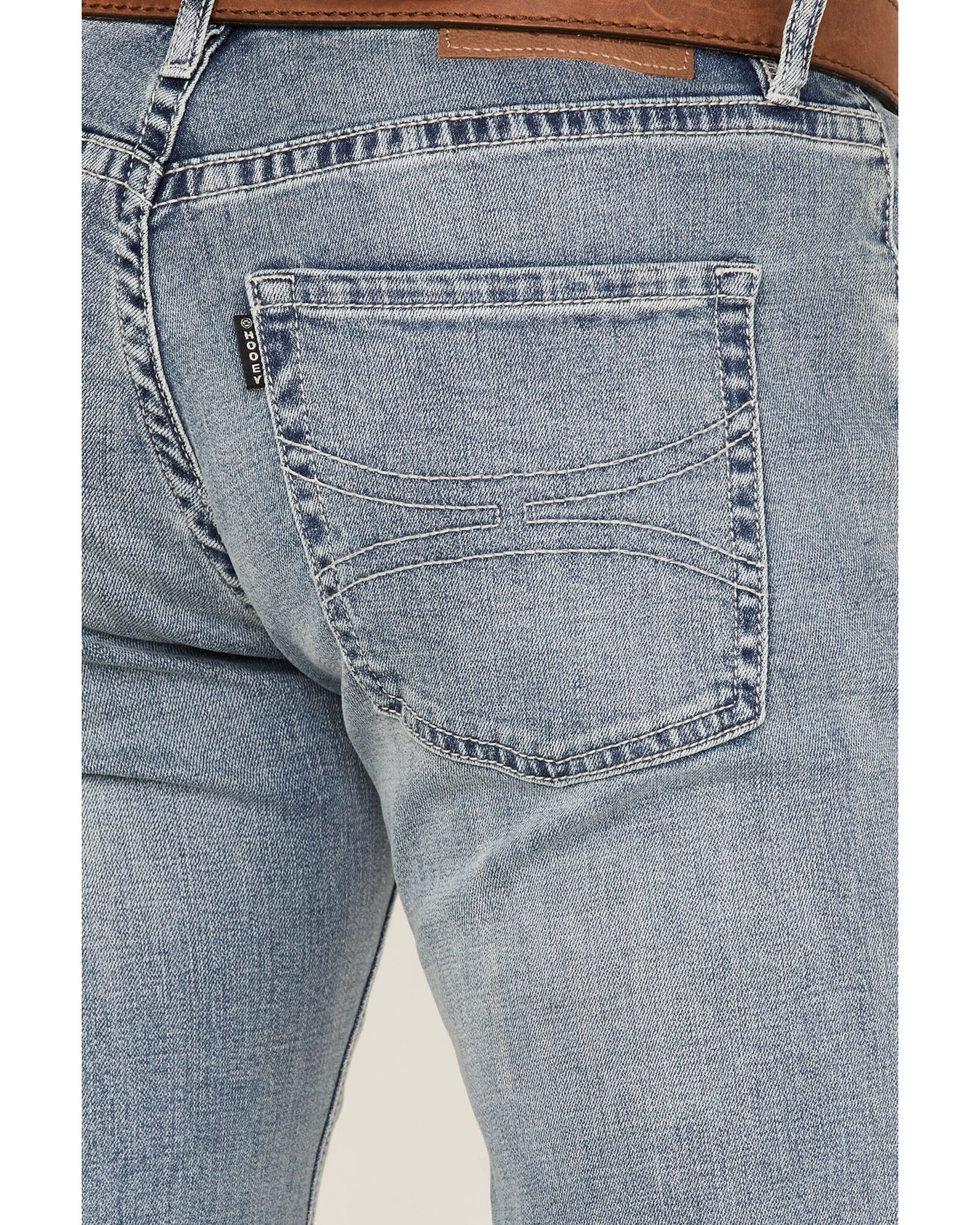 Hooey By Rock & Roll Denim Men's Light Vintage Wash Revolver Stretch Slim Straight Jeans 2 Hooey By Rock & Roll Denim Men's Light Vintage Wash Revolver Stretch Slim Straight Jeans - Image 2