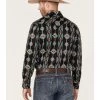 Rock & Roll Denim Men's Vertical Southwestern Print Long Sleeve Snap Western Shirt
