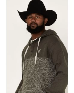 Hooey Men's Jimmy Quilted 1/4 Button Hooded Pullover -Western Cowboy Shop 2000370562 200 P2