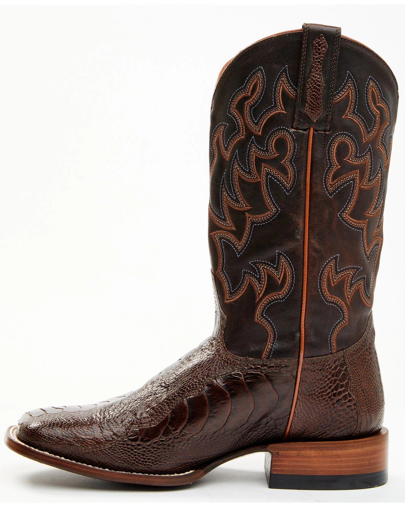 Cody James Men's Antique Cafe Ostrich Leg Exotic Western Boots - Broad Square Toe 6 Cody James Men's Antique Cafe Ostrich Leg Exotic Western Boots - Broad Square Toe - Image 6