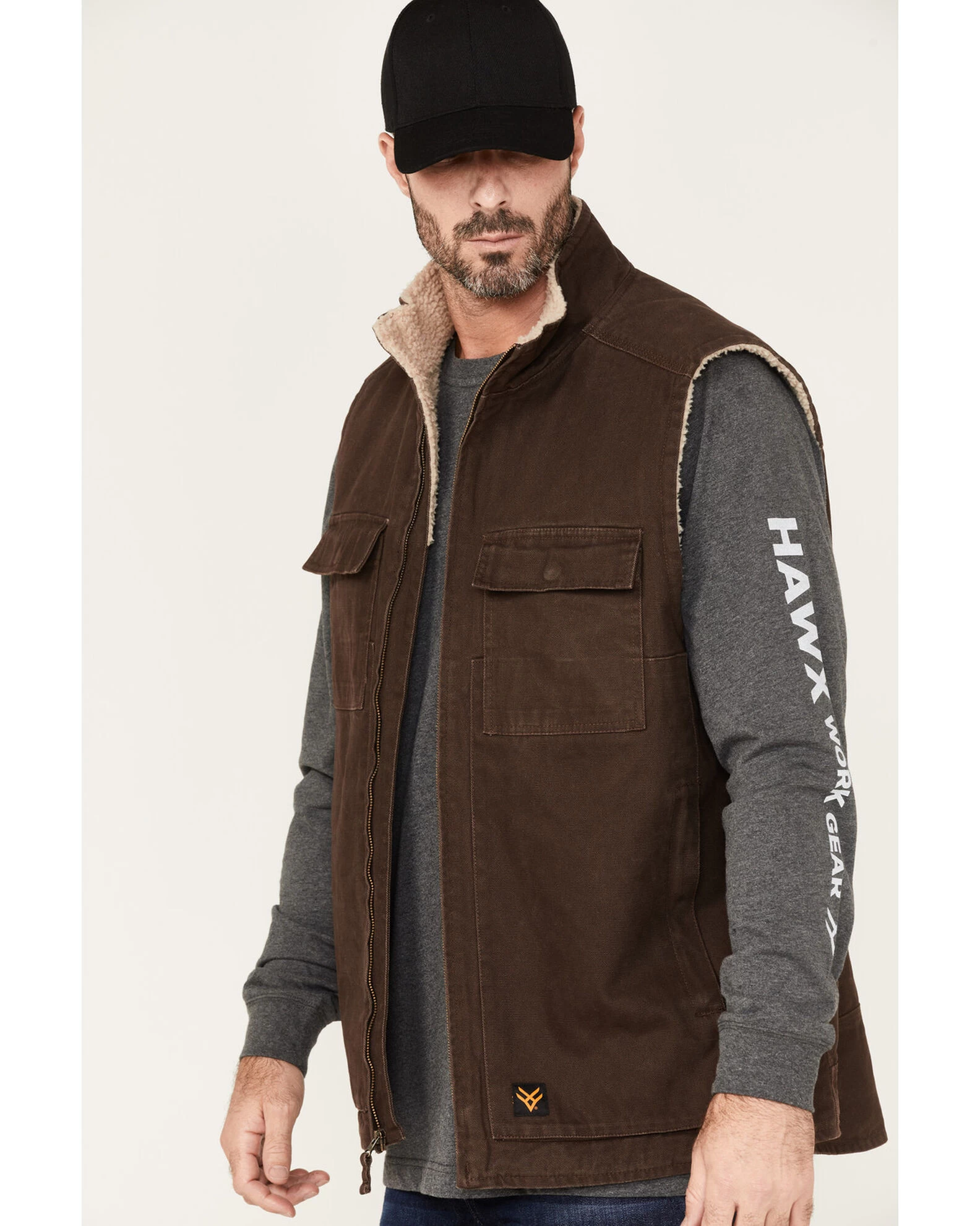 Hawx Men's Weathered Sherpa Lined Work Vest - Big & Tall 1 Hawx Men's Weathered Sherpa Lined Work Vest - Big & Tall