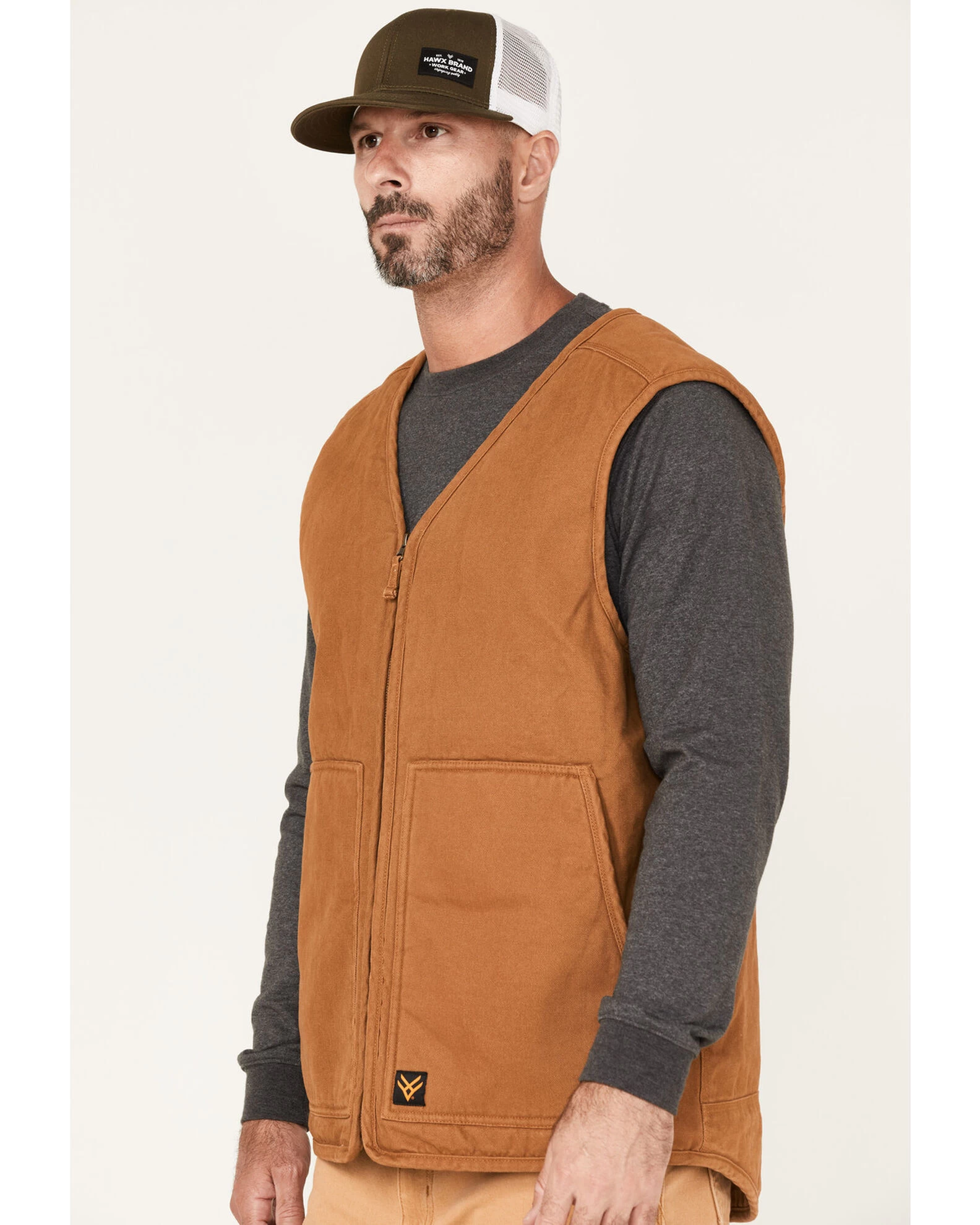 Hawx Men's Weathered Canvas Sherpa Lined Vest - Tall 3 Hawx Men's Weathered Canvas Sherpa Lined Vest - Tall - Image 3