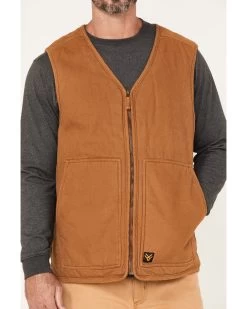 Hawx Men's Weathered Canvas Sherpa Lined Vest - Tall 7 Hawx Men's Weathered Canvas Sherpa Lined Vest - Tall -Western Cowboy Shop 2000373757 220 P3