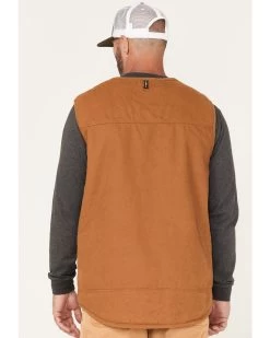 Hawx Men's Weathered Canvas Sherpa Lined Vest - Tall