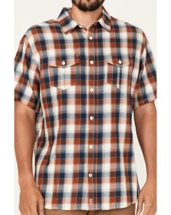 Brothers & Sons Men's Casual Plaid Short Sleeve Button-Down Western Shirt -Western Cowboy Shop 2000373878 801 P3