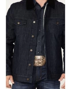 Cody James Men's Grand Teton Dark Wash Sherpa Cord Collar Denim Jacket -Western Cowboy Shop 2000373949 416 P3