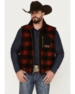 Pendleton Men's Ridgeline Buffalo Checker Fleece Vest 6 Pendleton Men's Ridgeline Buffalo Checker Fleece Vest -Western Cowboy Shop 2000374618 600 P1