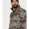 Powder River Outfitters Men's 1/2 Zip Southwestern Print Fleece Sweatshirt