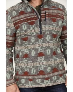 Powder River Outfitters Men's 1/2 Zip Southwestern Print Fleece Sweatshirt 6 Powder River Outfitters Men's 1/2 Zip Southwestern Print Fleece Sweatshirt -Western Cowboy Shop 2000376231 022 P3
