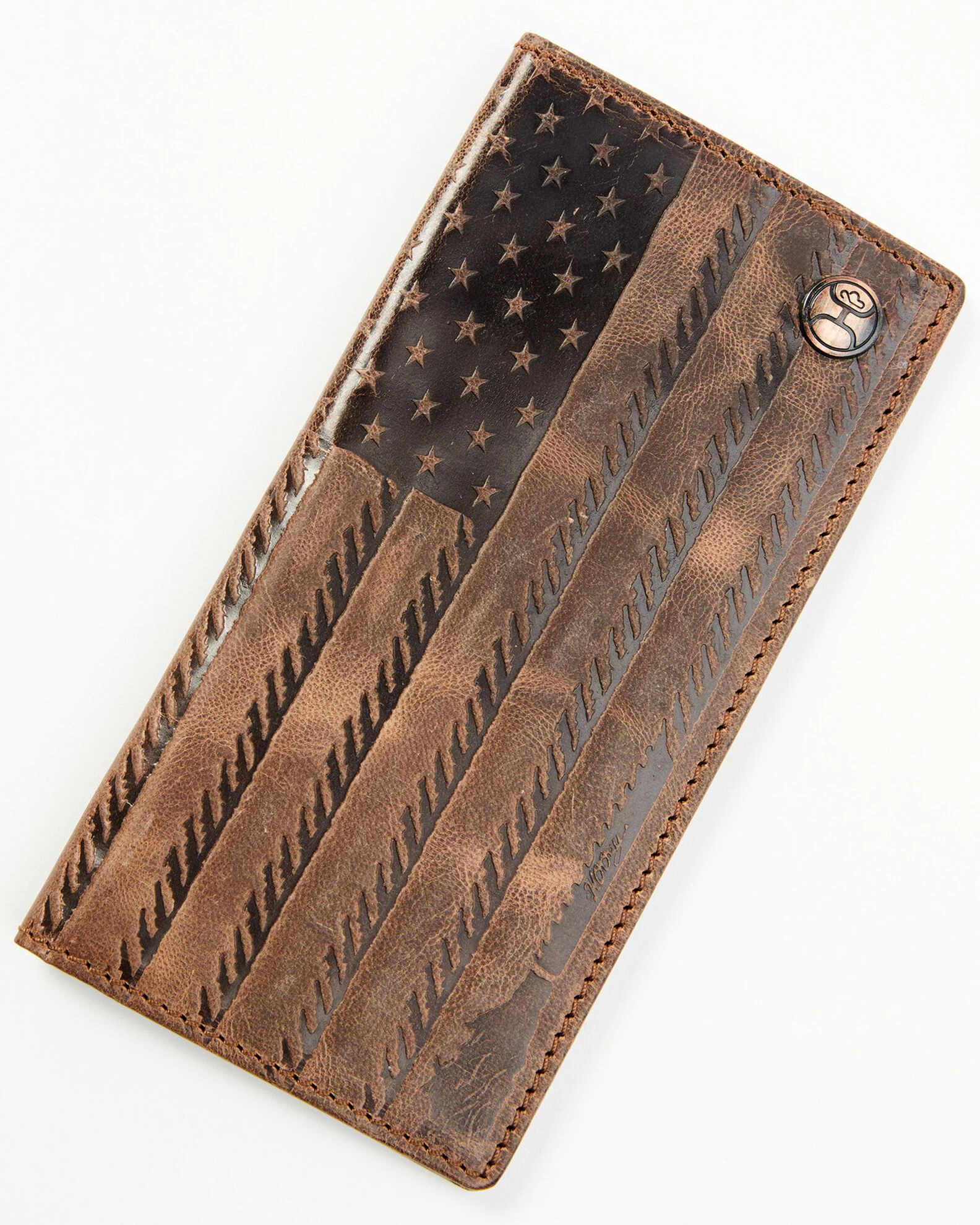 Hooey Men's Brown Liberty Rope Embossed Rodeo Wallet 2 Hooey Men's Brown Liberty Rope Embossed Rodeo Wallet - Image 2