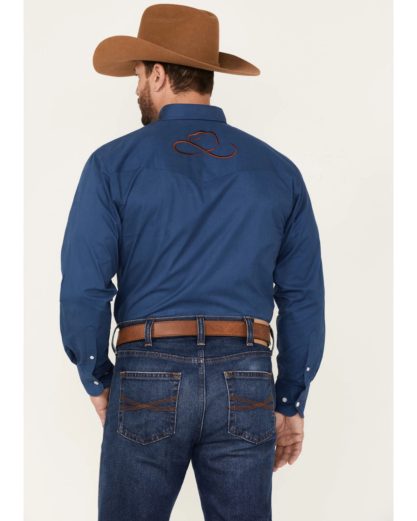 Resistol Men's Arrow Solid Logo Button Down Western Shirt 4 Resistol Men's Arrow Solid Logo Button Down Western Shirt - Image 4