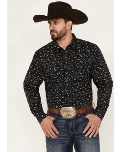 Moonshine Spirit Men's Electric Paisley Print Long Sleeve Snap Western Shirt -Western Cowboy Shop 2000380509 001 P1