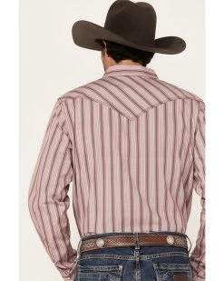 Moonshine Spirit Men's Red Canyon Striped Short Sleeve Pearl Snap Western Shirt -Western Cowboy Shop 2000382802 640 P4