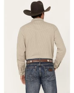 Blue Ranchwear Men's Denim Dobby Striped Long Sleeve Western Pearl Snap Shirt -Western Cowboy Shop 2000382809 110 P4