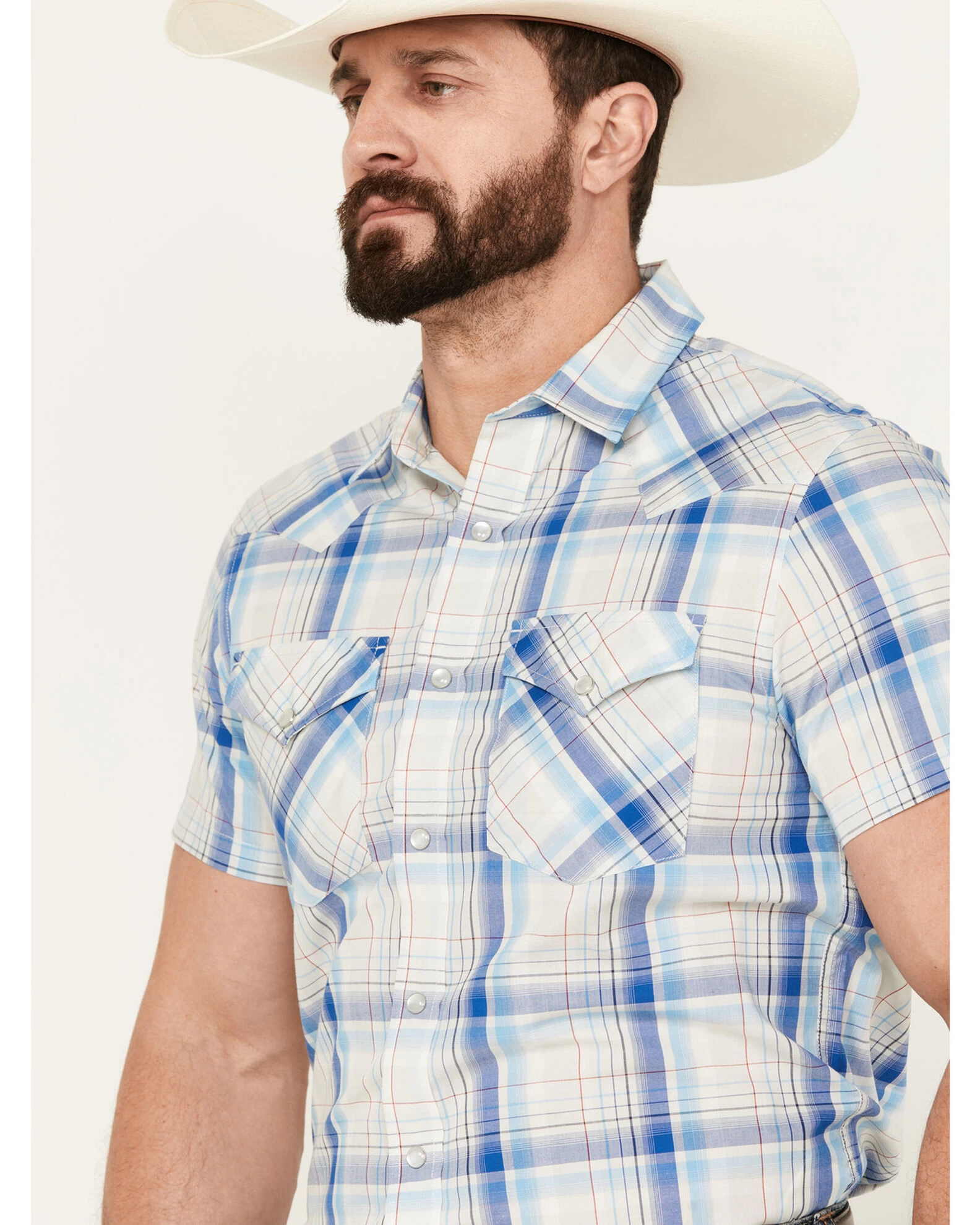Pendleton Men's Frontier Plaid Short Sleeve Western Pearl Snap Shirt 1 Pendleton Men's Frontier Plaid Short Sleeve Western Pearl Snap Shirt