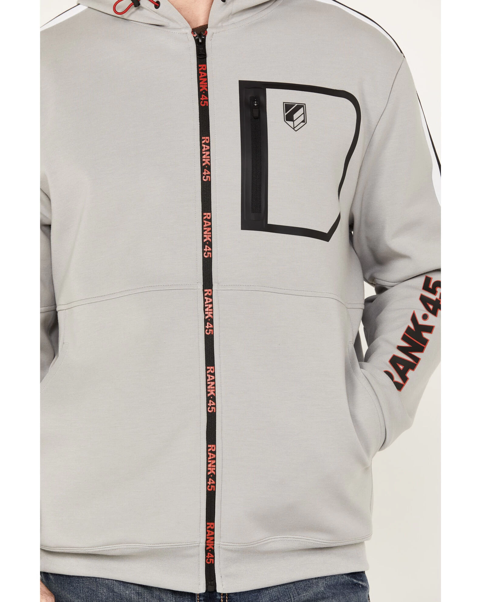 RANK 45 Men's Champion Full Zip Hooded Jacket 4 RANK 45 Men's Champion Full Zip Hooded Jacket - Image 4