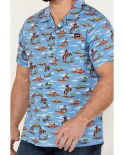 Cinch Men's Camp Tumbleweed Cowboy Short Sleeve Button-Down Western Shirt -Western Cowboy Shop 2000383903 400 P3