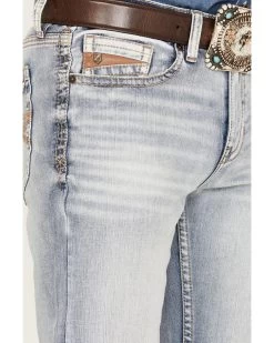 RANK 45 Men's Ringo Light Wash Stackable Straight Performance Stretch Denim Jeans -Western Cowboy Shop 2000384186 400 P2