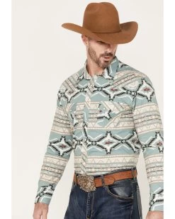 Rock & Roll Denim Men's Southwestern Long Sleeve Western Snap Shirt 6 Rock & Roll Denim Men's Southwestern Long Sleeve Western Snap Shirt -Western Cowboy Shop 2000385188 343 P2