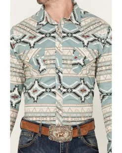 Rock & Roll Denim Men's Southwestern Long Sleeve Western Snap Shirt 7 Rock & Roll Denim Men's Southwestern Long Sleeve Western Snap Shirt -Western Cowboy Shop 2000385188 343 P3