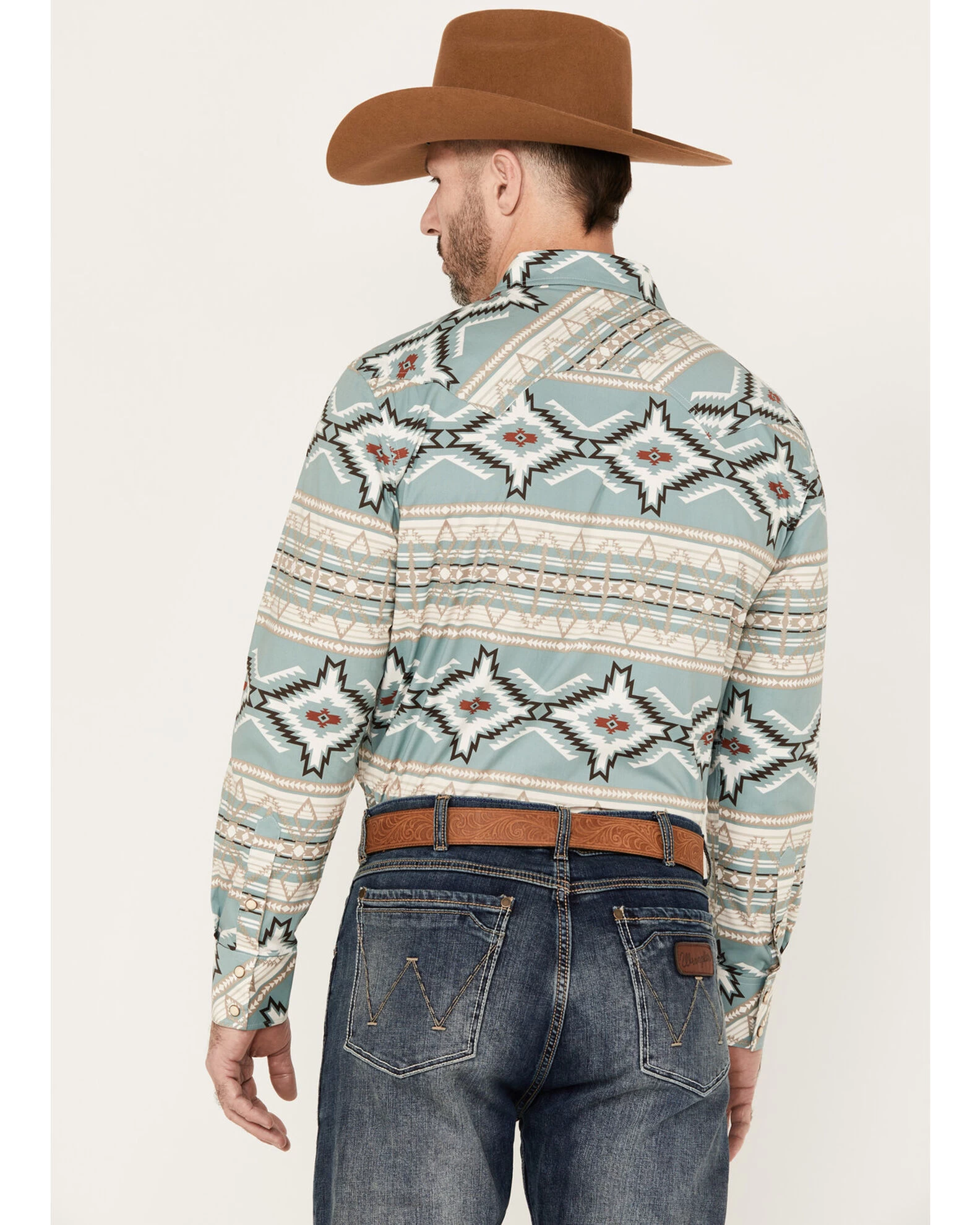 Rock & Roll Denim Men's Southwestern Long Sleeve Western Snap Shirt 1 Rock & Roll Denim Men's Southwestern Long Sleeve Western Snap Shirt