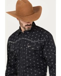 Cowboy Hardware Men's Skull Print Long Sleeve Snap Western Shirt -Western Cowboy Shop 2000385253 001 P2