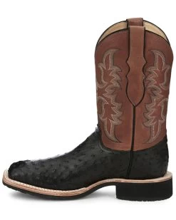 Justin Men's Drover Exotic Full Quill Ostrich Western Boots - Broad Square Toe 11 Justin Men's Drover Exotic Full Quill Ostrich Western Boots - Broad Square Toe -Western Cowboy Shop 2000385393 001 P3