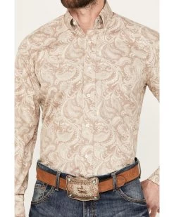 Stetson Men's Paisley Print Long Sleeve Button Down Western Shirt