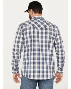 Moonshine Spirit Men's Rattler Plaid Print Long Sleeve Western Snap Shirt