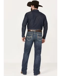 Rock & Roll Denim Men's Double Barrel Medium Vintage Wash Relaxed Bootcut Reflex Denim Jeans 7 Rock & Roll Denim Men's Double Barrel Medium Vintage Wash Relaxed Bootcut Reflex Denim Jeans -Western Cowboy Shop 2000386194 414 P3