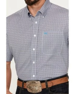 Cinch Men's ARENAFLEX Medallion Print Short Sleeve Button-Down Stretch Western Shirt