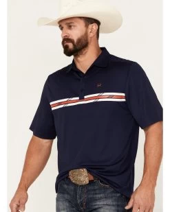 Cinch Men's Chest Striped Polo -Western Cowboy Shop 2000386997 410 P2