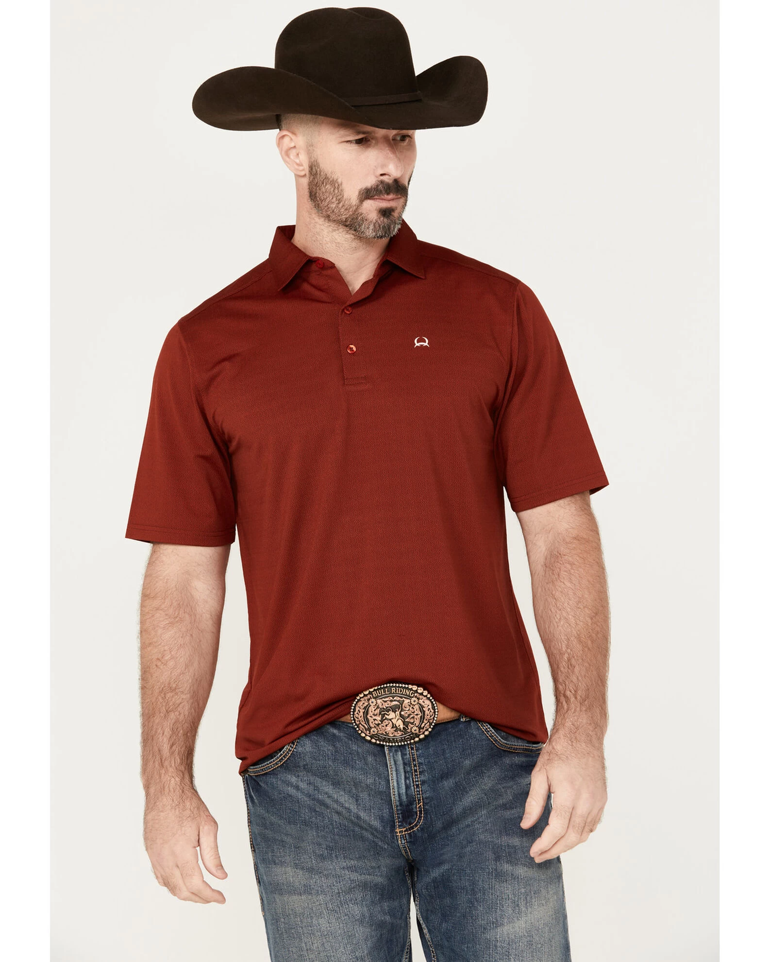 Cinch Men's ARENAFLEX Solid Short Sleeve Polo 1 Cinch Men's ARENAFLEX Solid Short Sleeve Polo