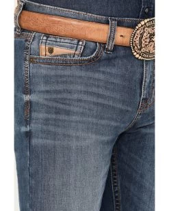 RANK 45 Men's Yuma Medium Wash Slim Boot Performance Stretch Denim Riding Jeans