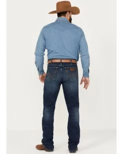 Wrangler Retro Men's Medium Wash Slim Straight Stretch Jeans -Western Cowboy Shop 2000394535 414 P3